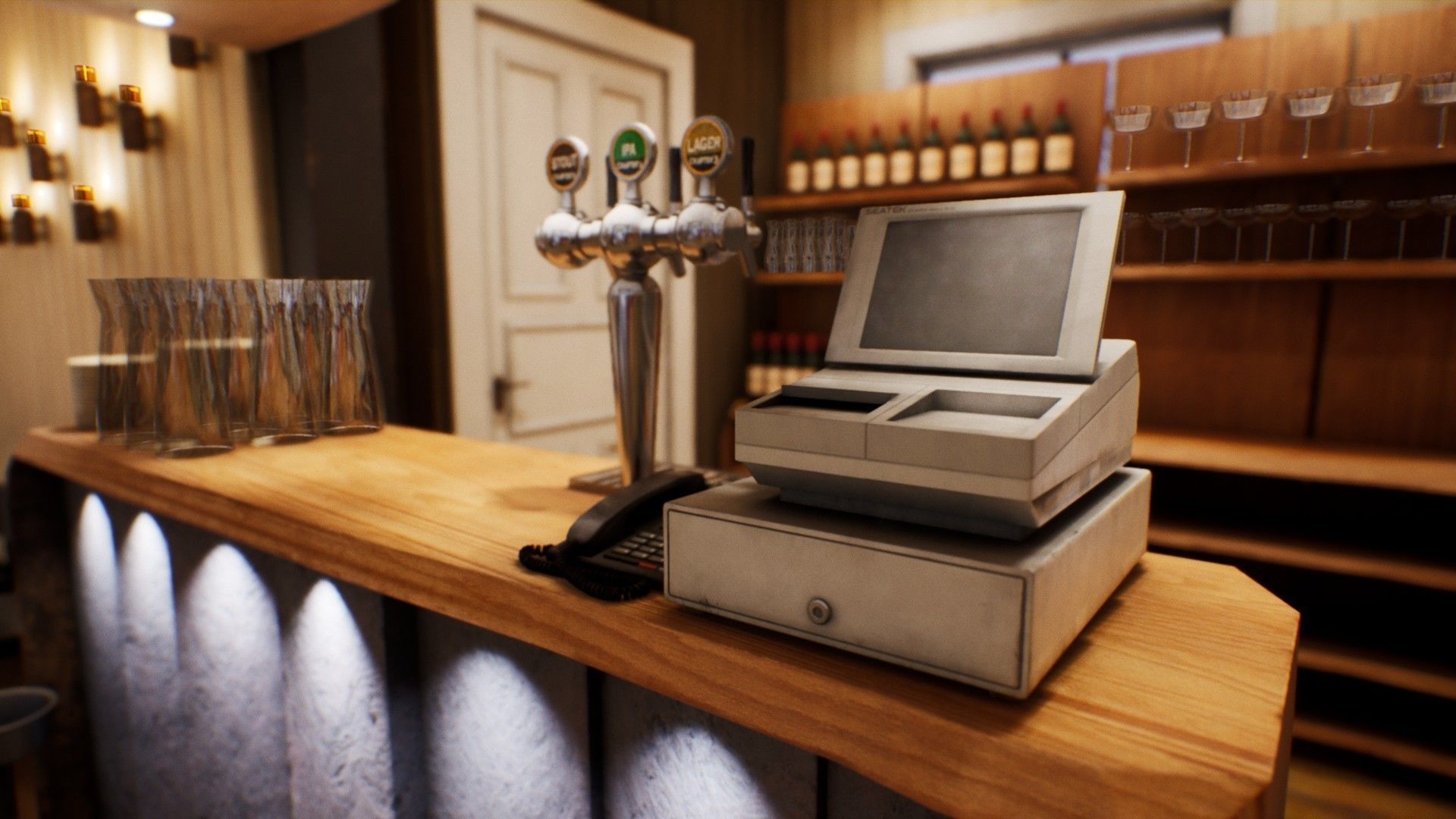 Nordic Restaurant Low-poly 3D model_9