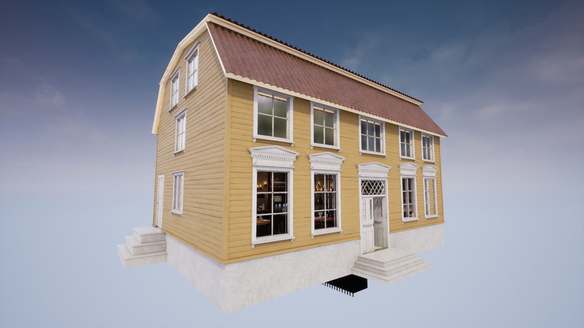 Nordic Restaurant Low-poly 3D model_11