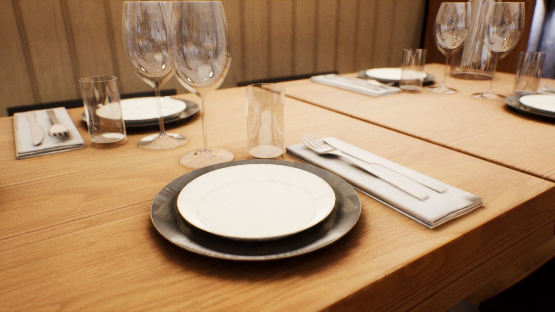 Nordic Restaurant Low-poly 3D model_12