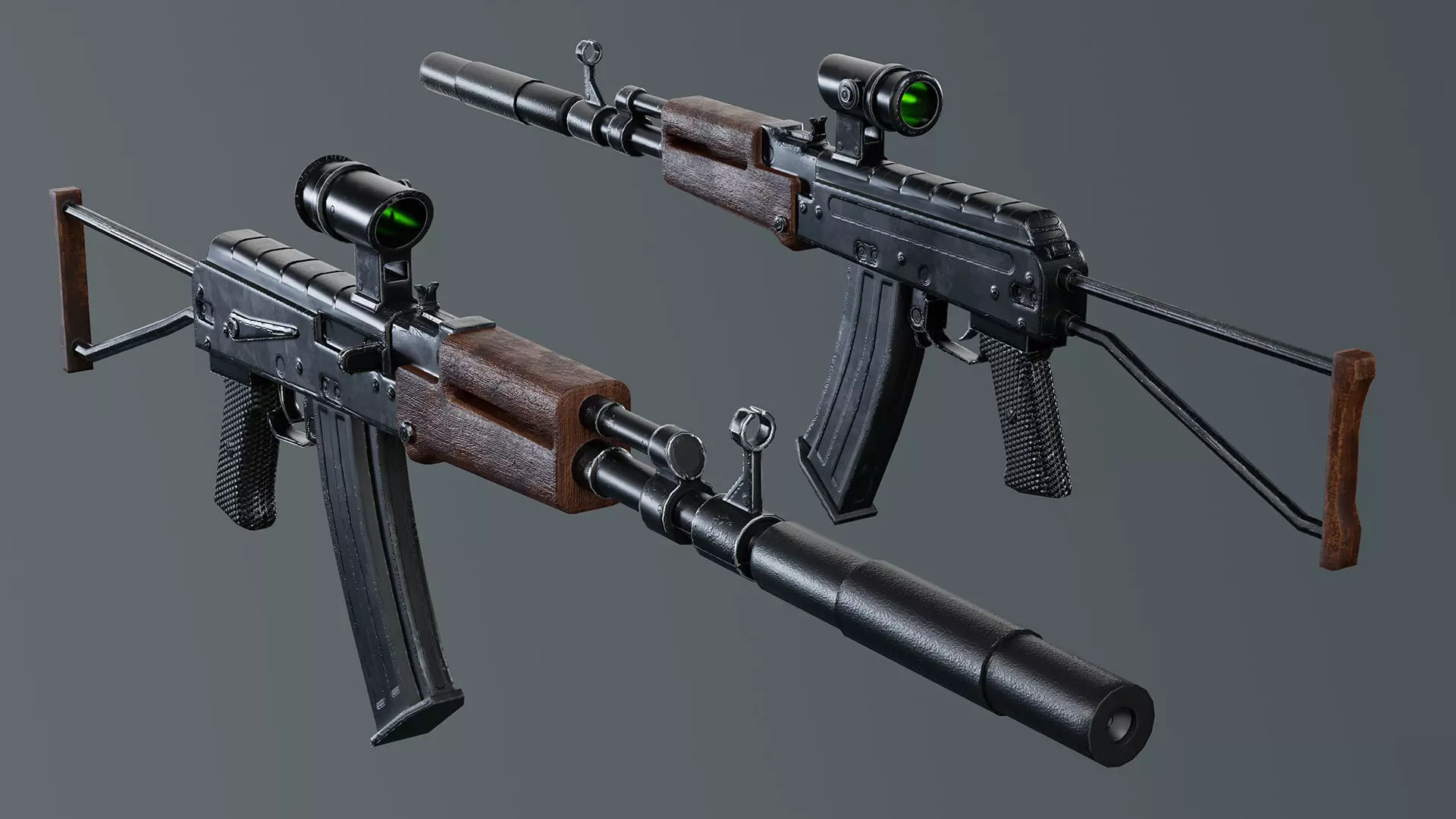 Weapons Pack 2 Free low-poly 3D model_0