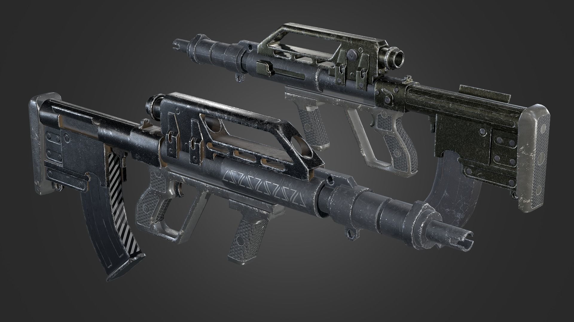 Weapons Pack 2 Free low-poly 3D model_4