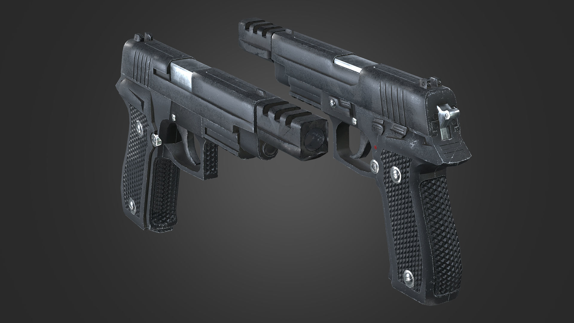 Weapons Pack 2 Free low-poly 3D model_7