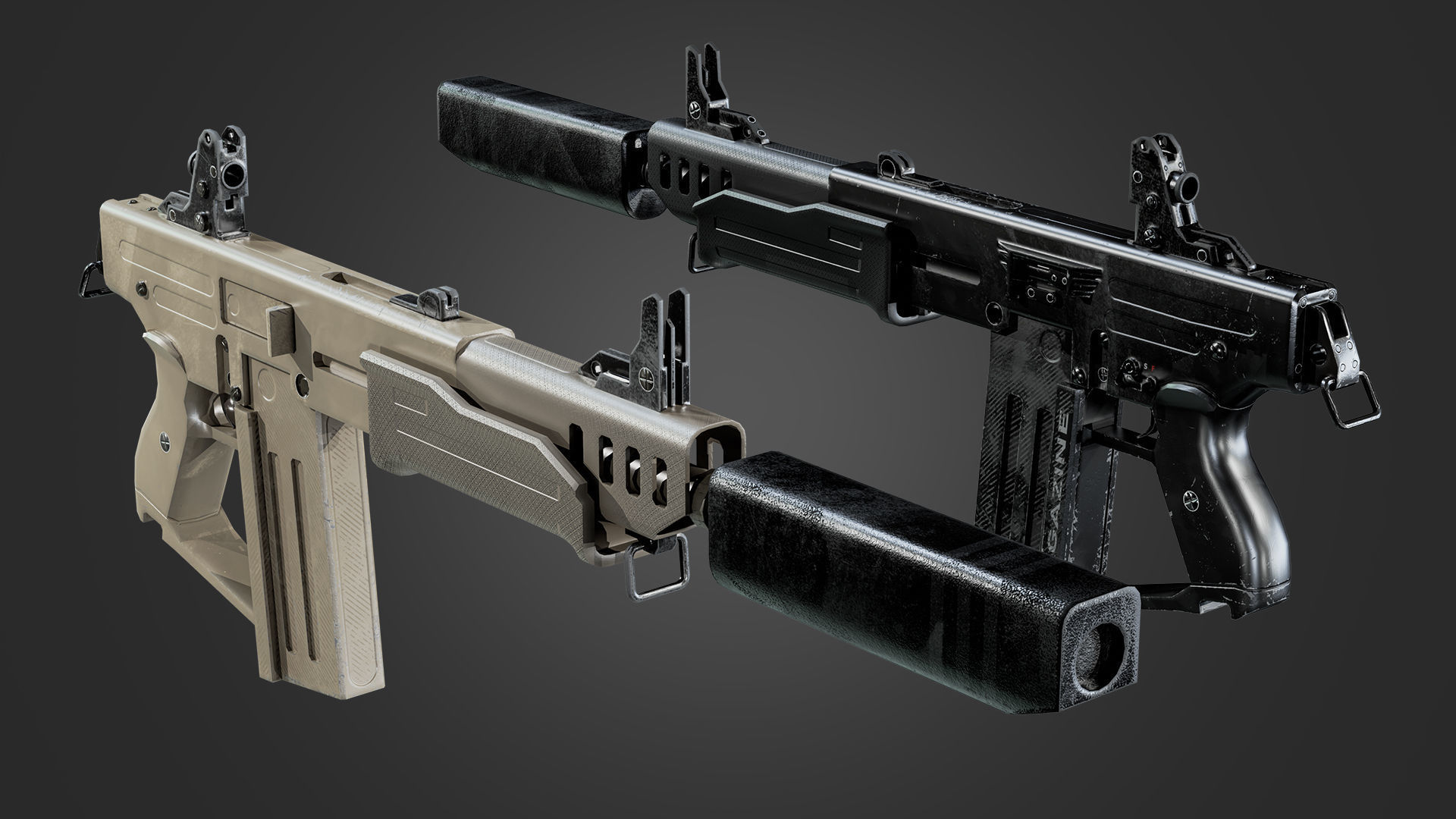 Weapons Pack 2 Free low-poly 3D model_6