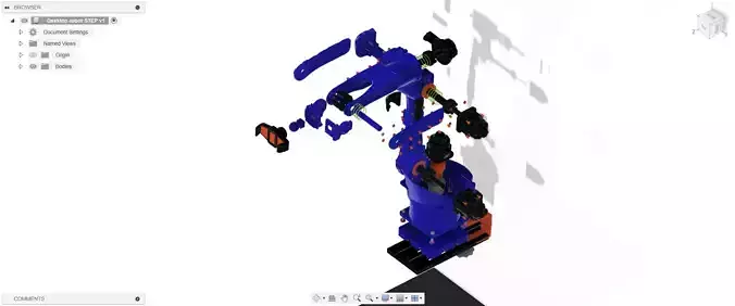 Desktop Industrial robot 3-10 Scaled Phone holder or design 3D print model