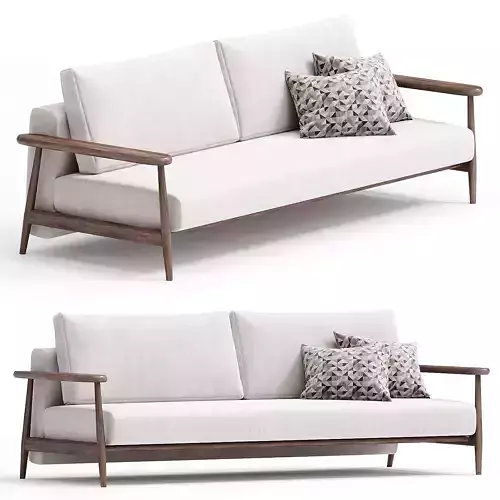 UNA GREY Sleeper Sofa 3d mdoel 