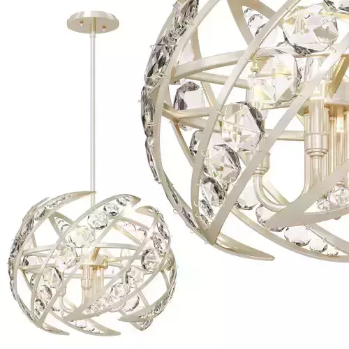 Platinum Crescent Pendant by Quoizel