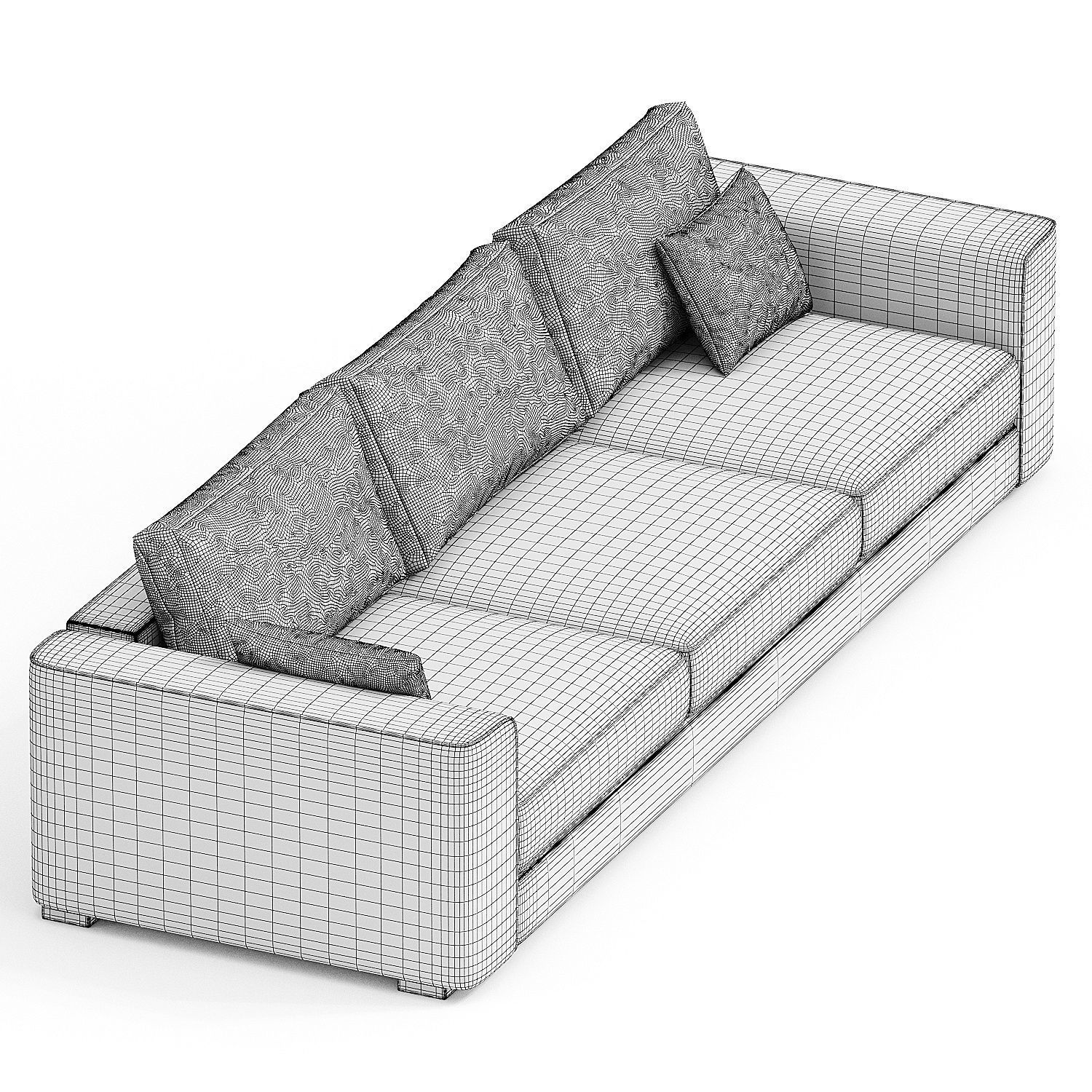GREY SOFA SOFABED 3d model 3D model_2