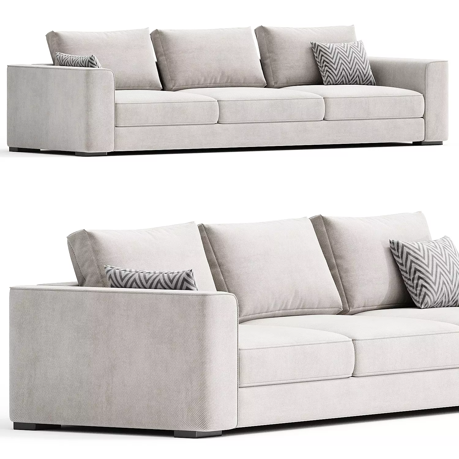 GREY SOFA SOFABED 3d model 3D model_0