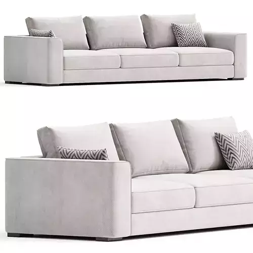 GREY SOFA SOFABED 3d model 