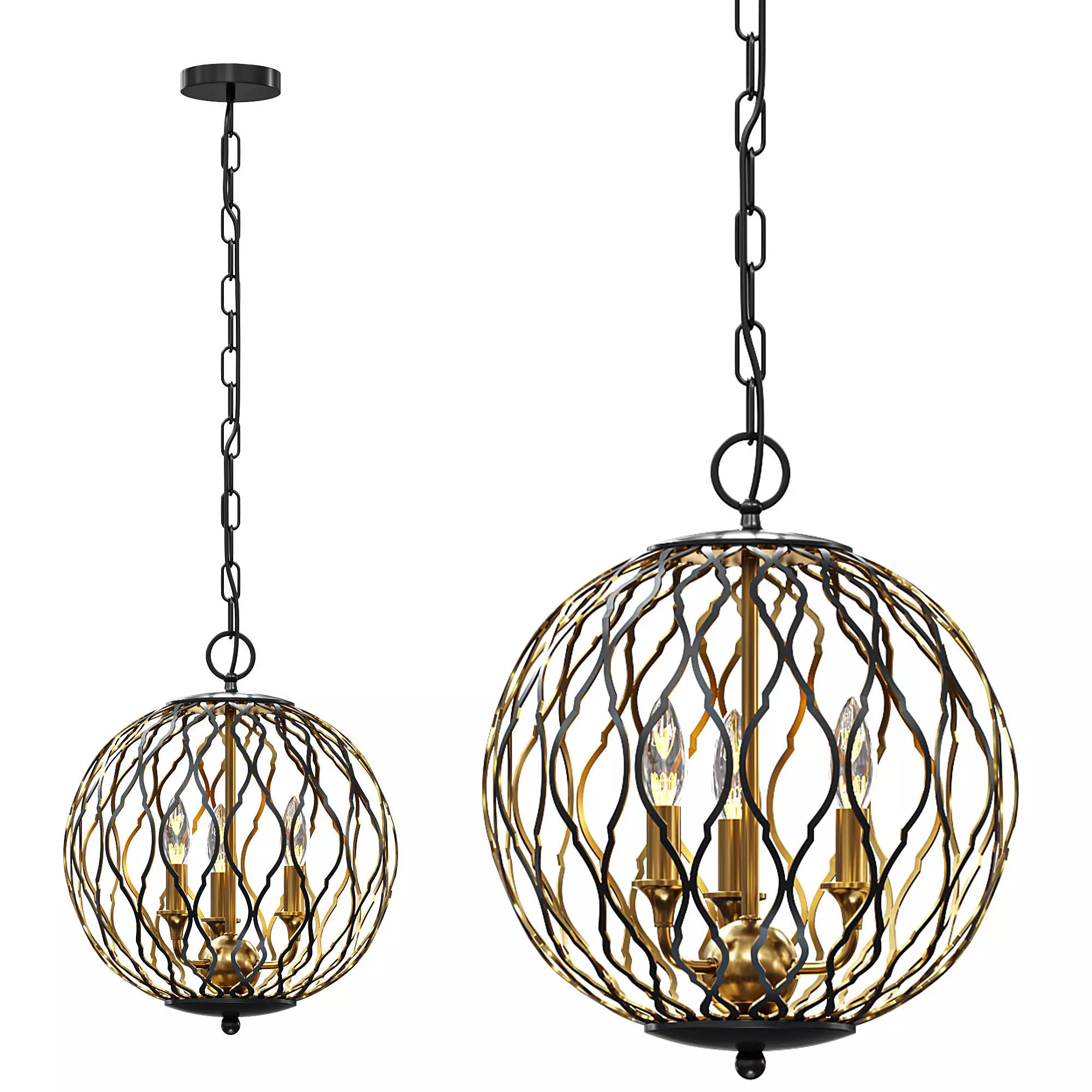 Gilded Glam Pendant By Minka Lavery 3D model