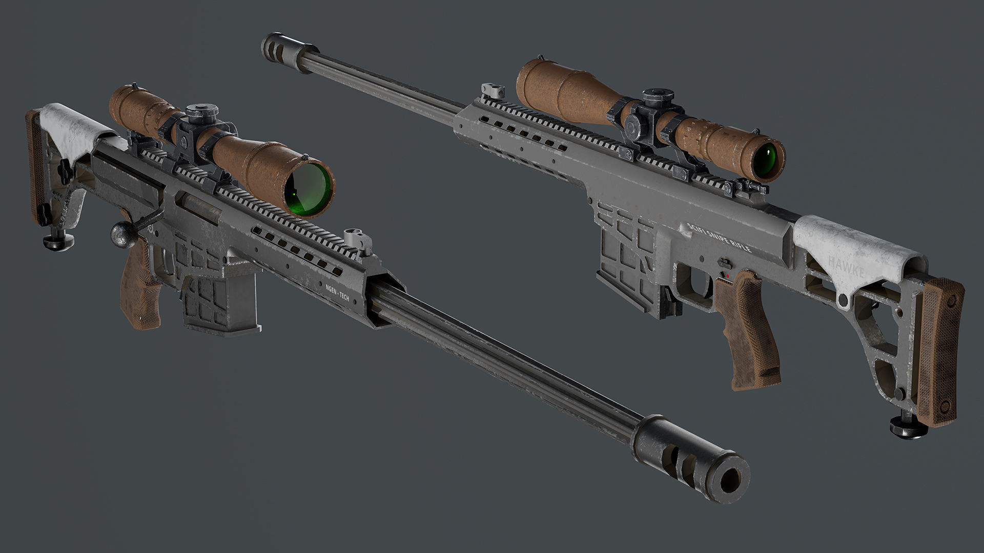 Weapons Pack 1 Low-poly 3D model_2