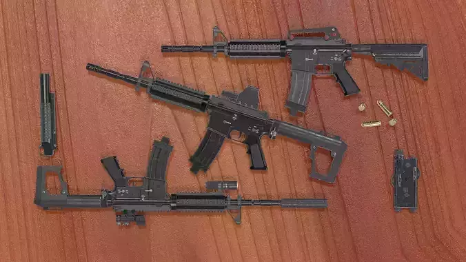 Weapons Pack 1 Low-poly 3D model