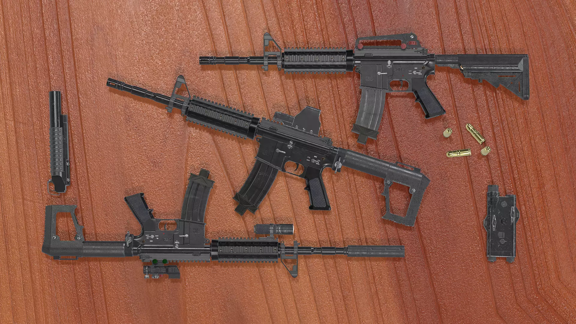 Weapons Pack 1 Low-poly 3D model_0