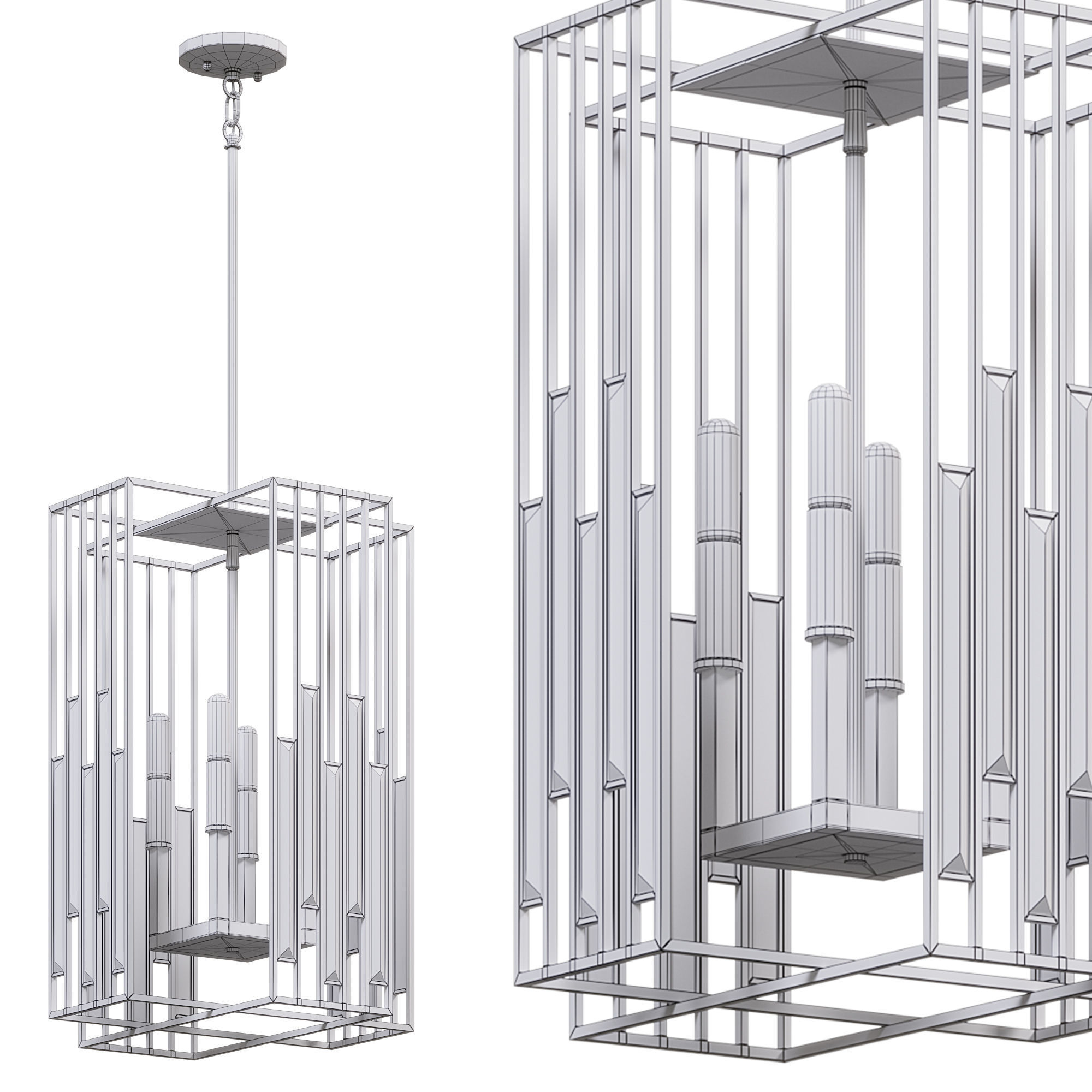 Ruxton Hall Pendant by lightology 3D model_2