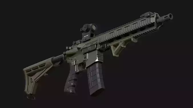 Haenel MK556 Low-poly 3D model