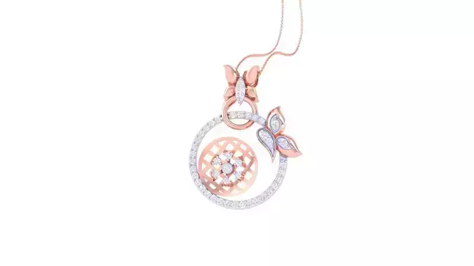 High Jewelry Butterfly  Pendant Necklace 3dm stl 3mf obj glb 3D print model