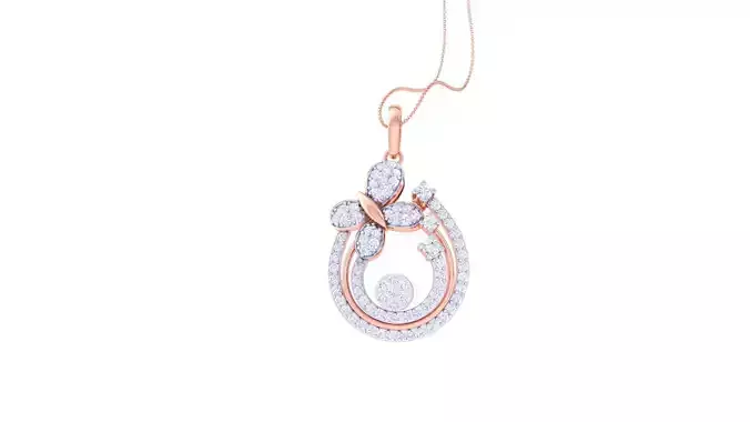 High Jewelry Butterfly Pendant Necklace 3dm stl 3mf obj glb 3D print model