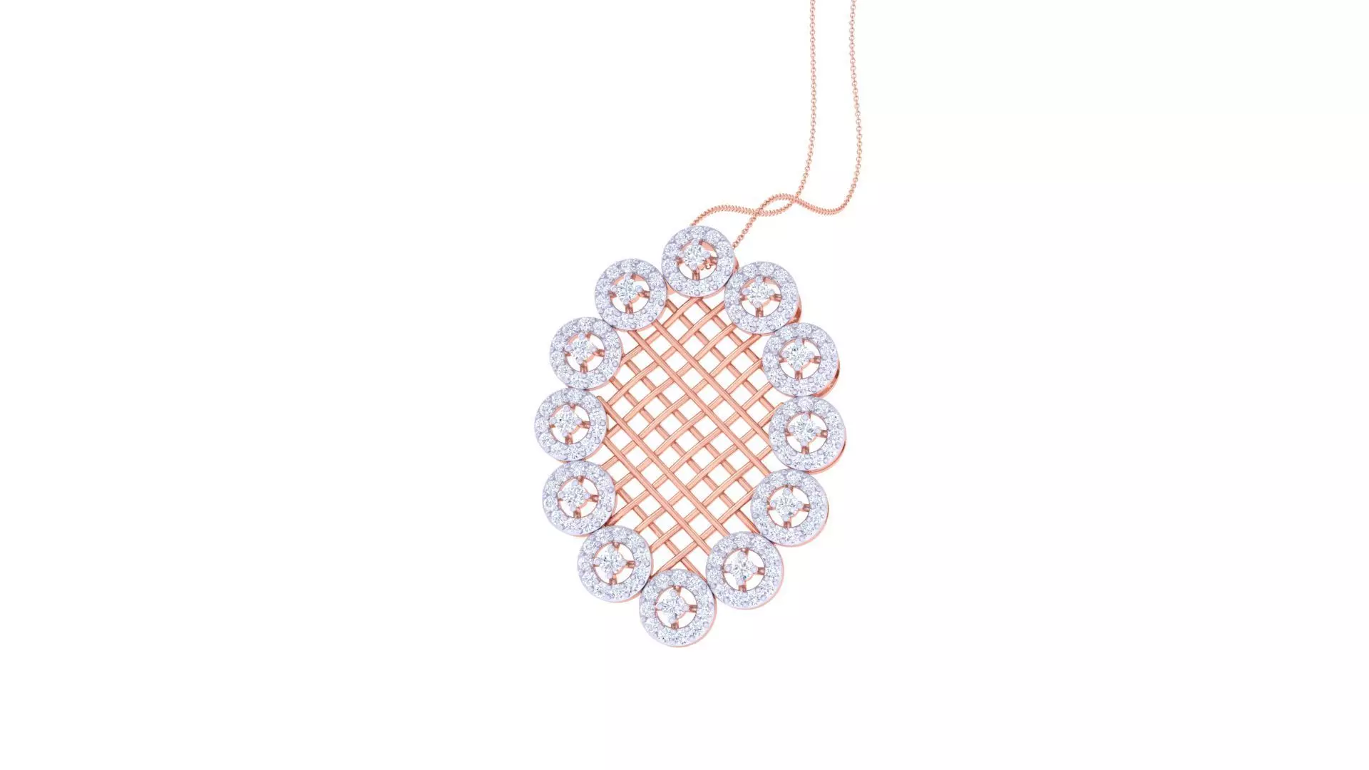 Ultra Vision High Jewelry Square Wire Mesh Pendant Necklace 3dm 3D print model