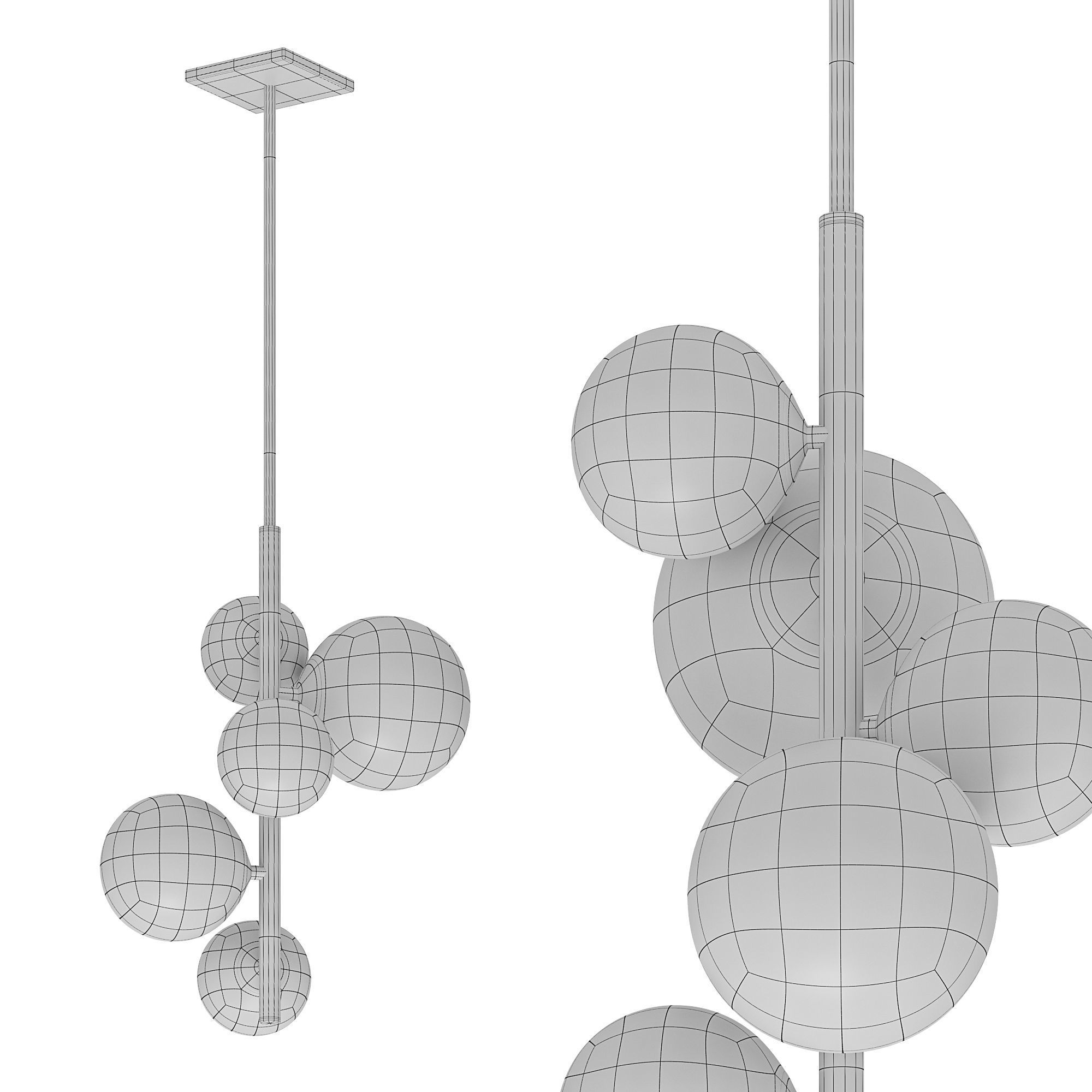 Glasgow Five Light Pendant By Dainolite 3D model_2