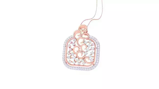 High Jewelry Pendant Necklace 3dm stl 3mf obj glb