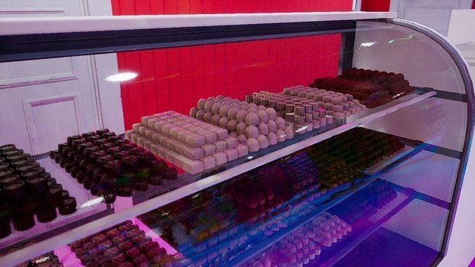 Candy and Toy Store Low-poly 3D model 6