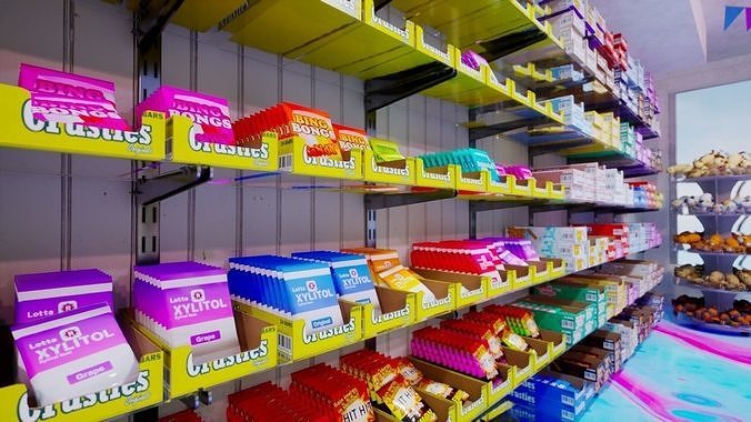Candy and Toy Store Low-poly 3D model 2