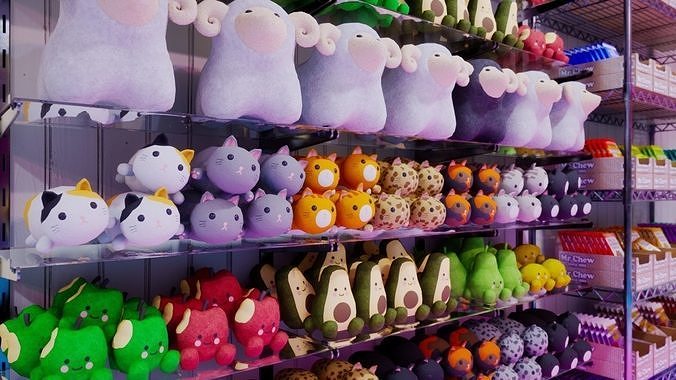 Candy and Toy Store Low-poly 3D model 5