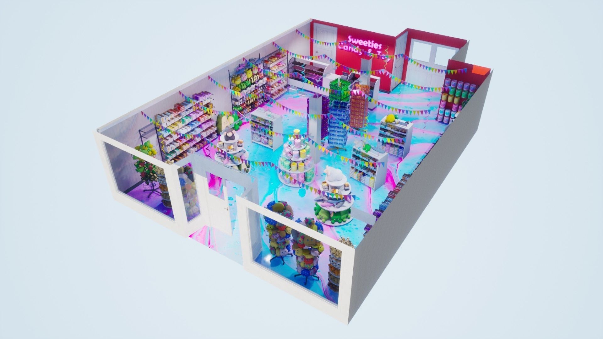 Candy and Toy Store Low-poly 3D model_12