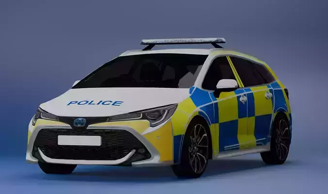 UK Police Toyota Corolla  3D model