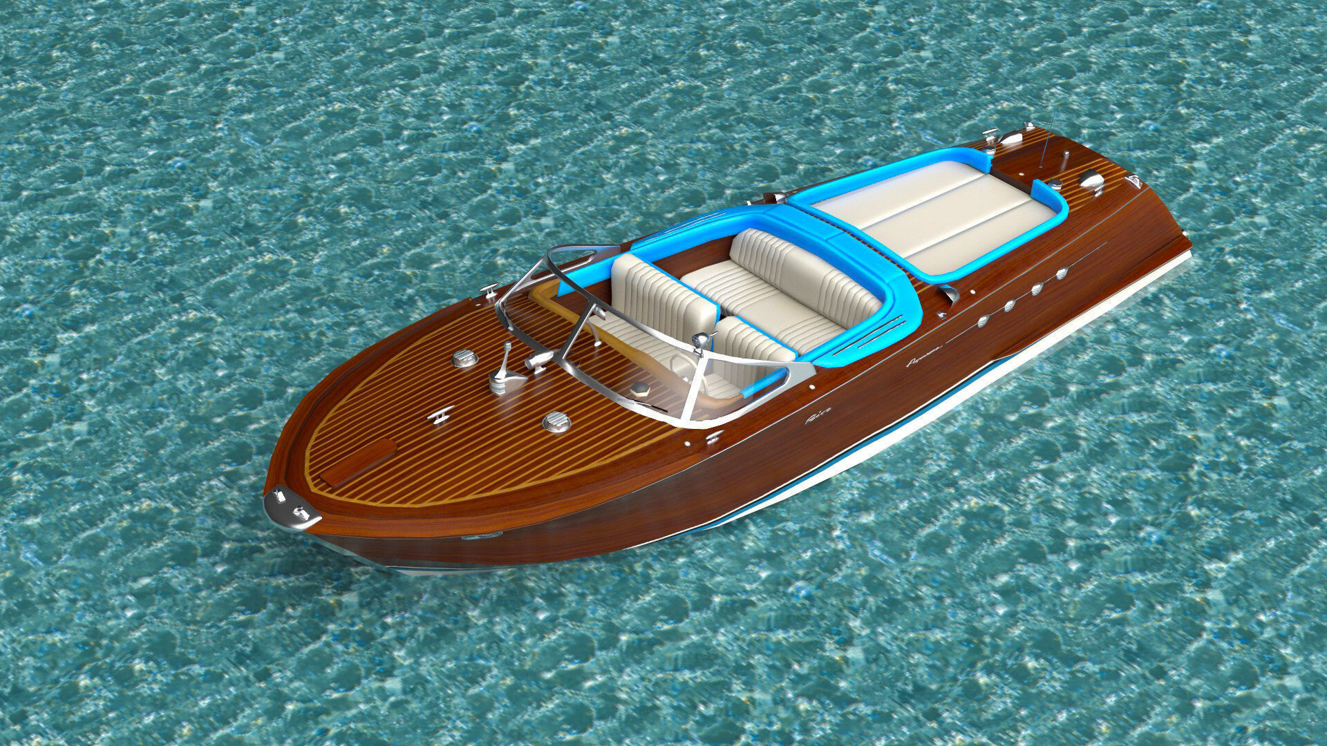 Riva Aquarama Low-poly 3D model_1