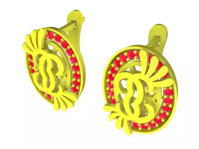 5851 korean diamond earrings