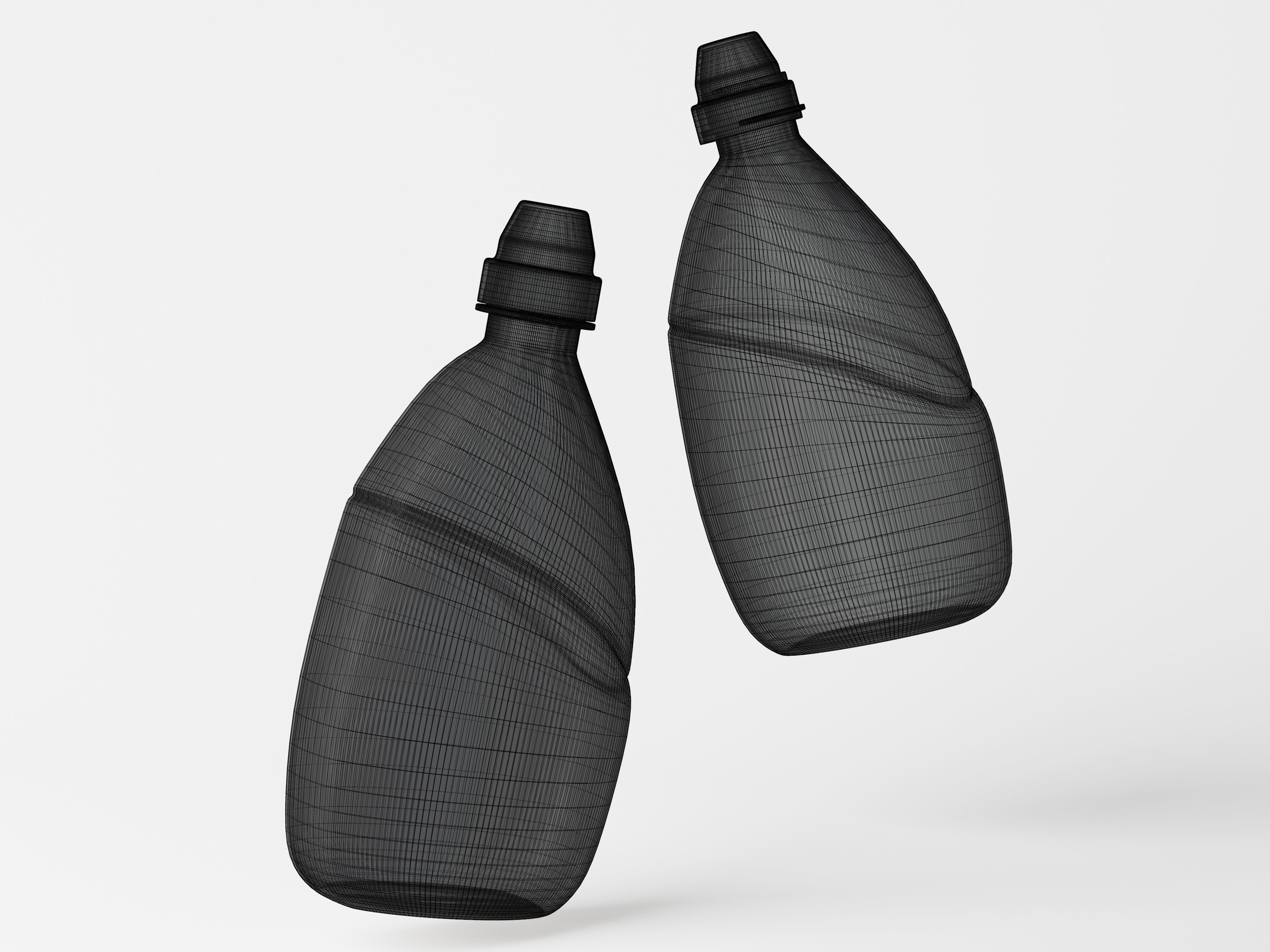 Cleaning Product Bottle Packaging Low-poly 3D model_7