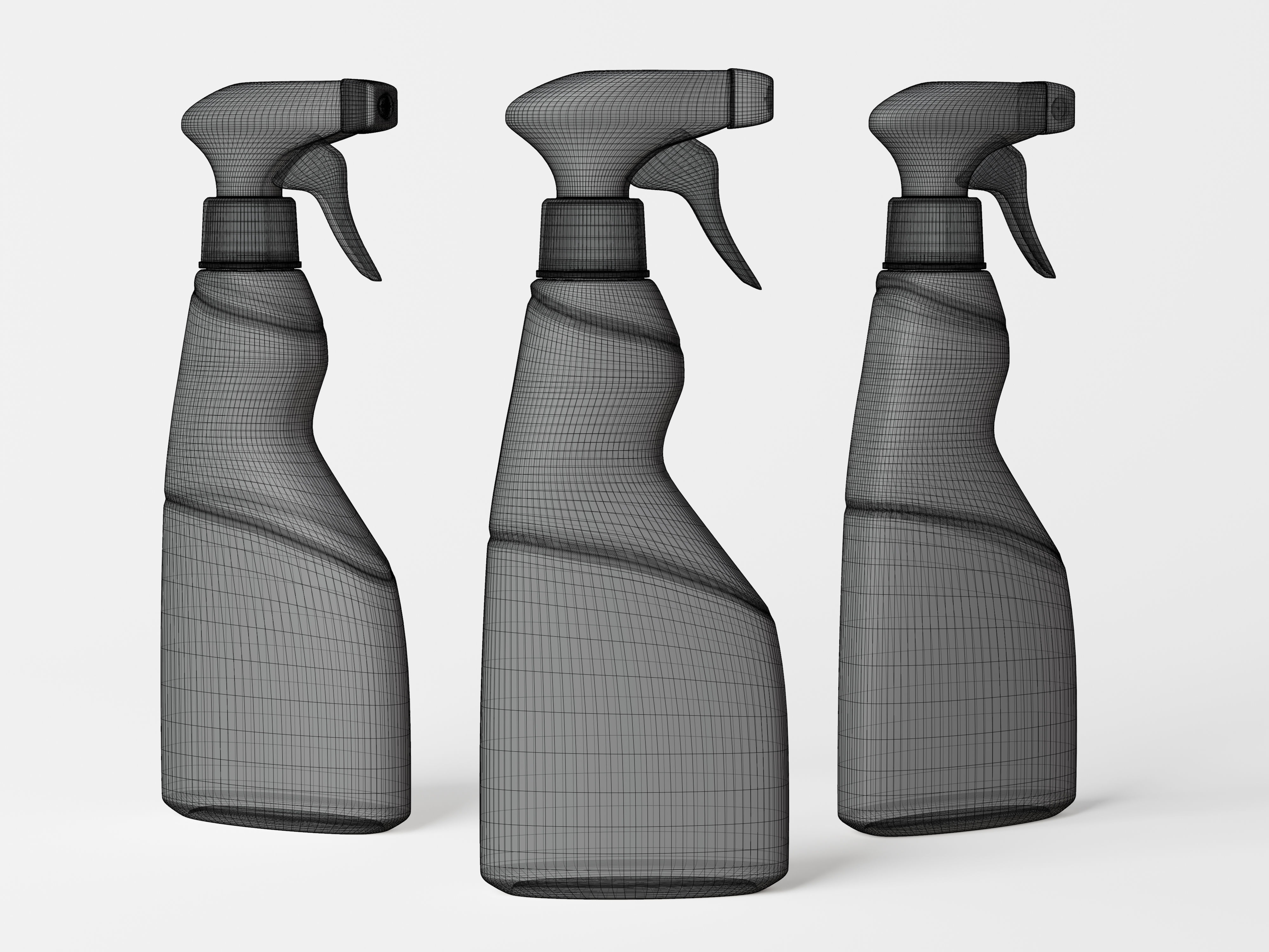 Cleaning Product Spray Bottle Packaging Low-poly 3D model_9