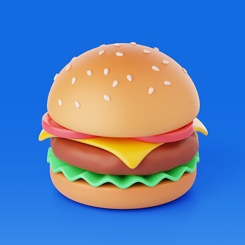 Stylized Food 3D Model Pack 3D model 2