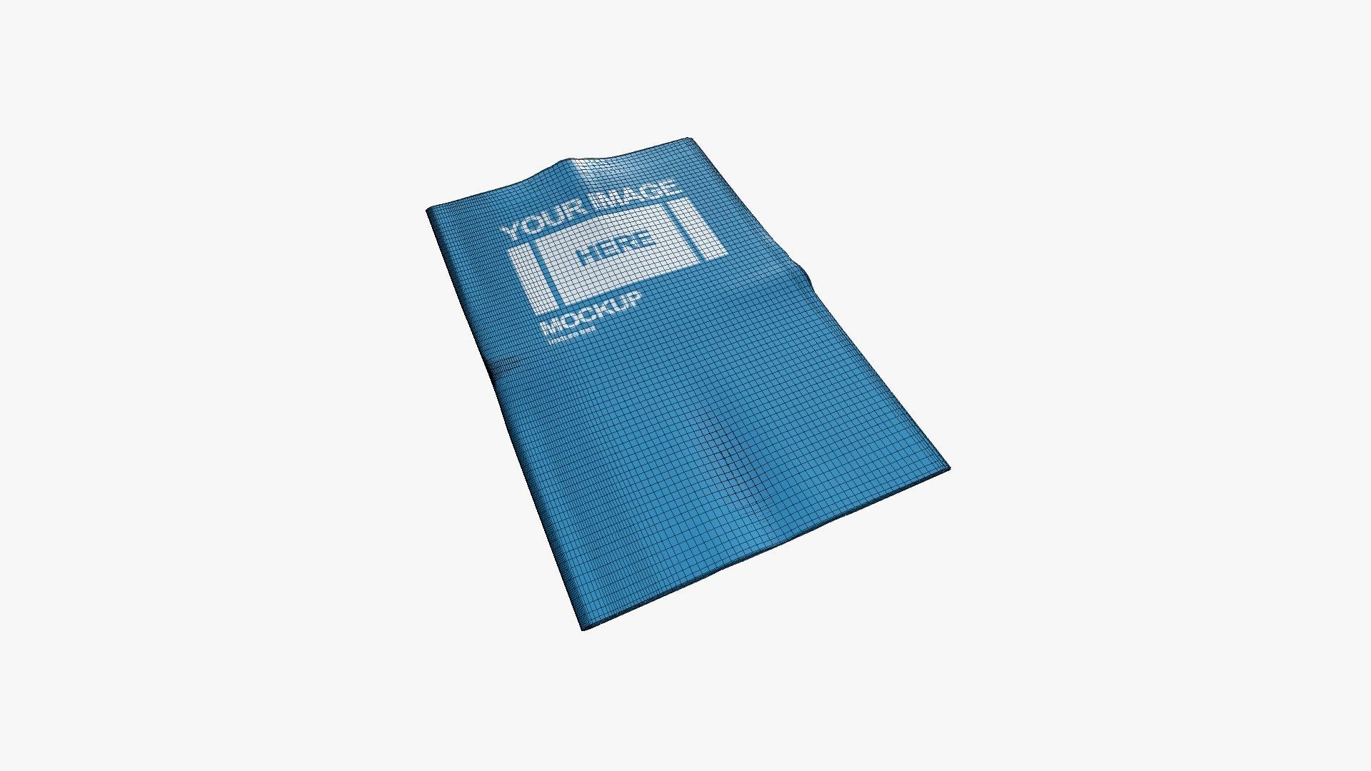 Newspaper A02 - Blank Mock Up Basic Template Low-poly 3D model_9