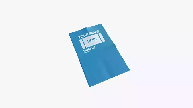 Newspaper A02 - Blank Mock Up Basic Template Low-poly 3D model