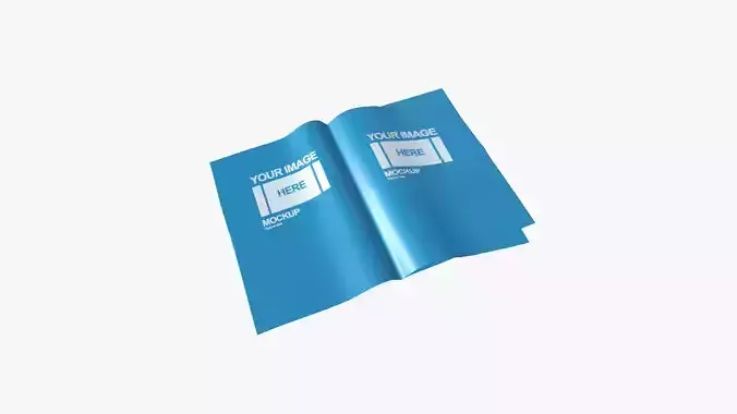 Newspaper A03 - Blank Mock Up Basic Template Low-poly 3D model
