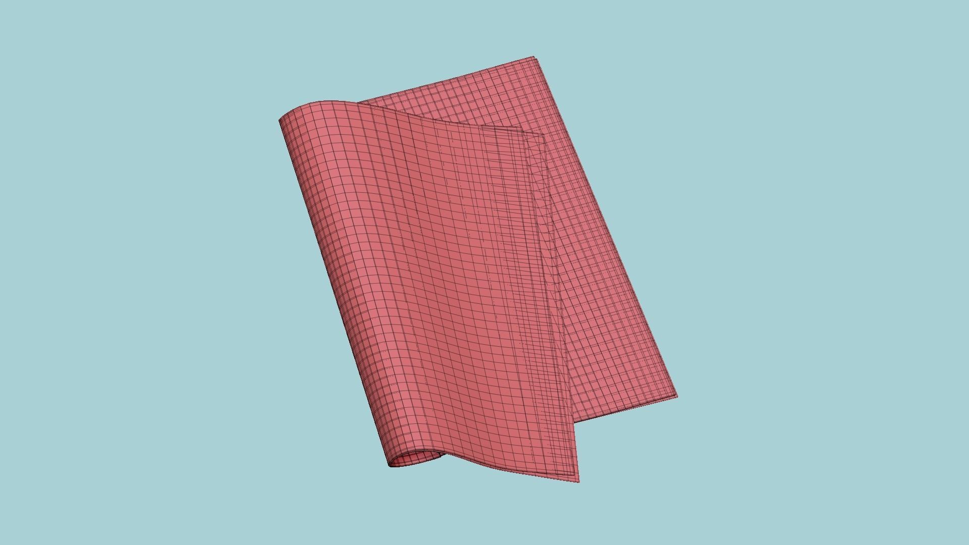 Newspaper A04 - Blank Mock Up Basic Template Low-poly 3D model_13