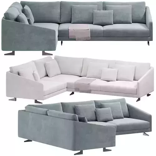 Ikon Dual Upholstery Corner Sofa by lazzoni