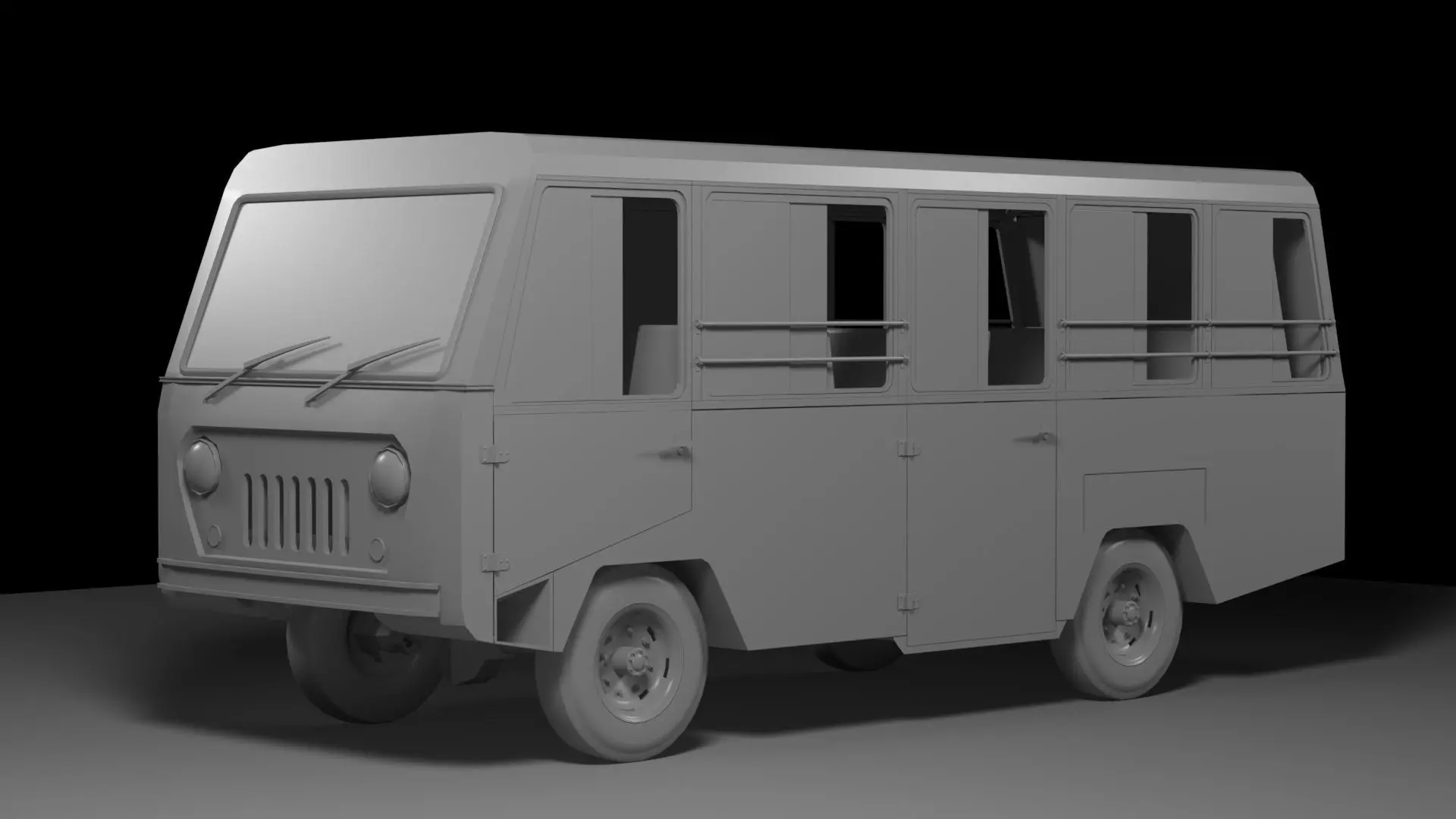 Mahindra FJ 470 Mini Bus Free 3D model