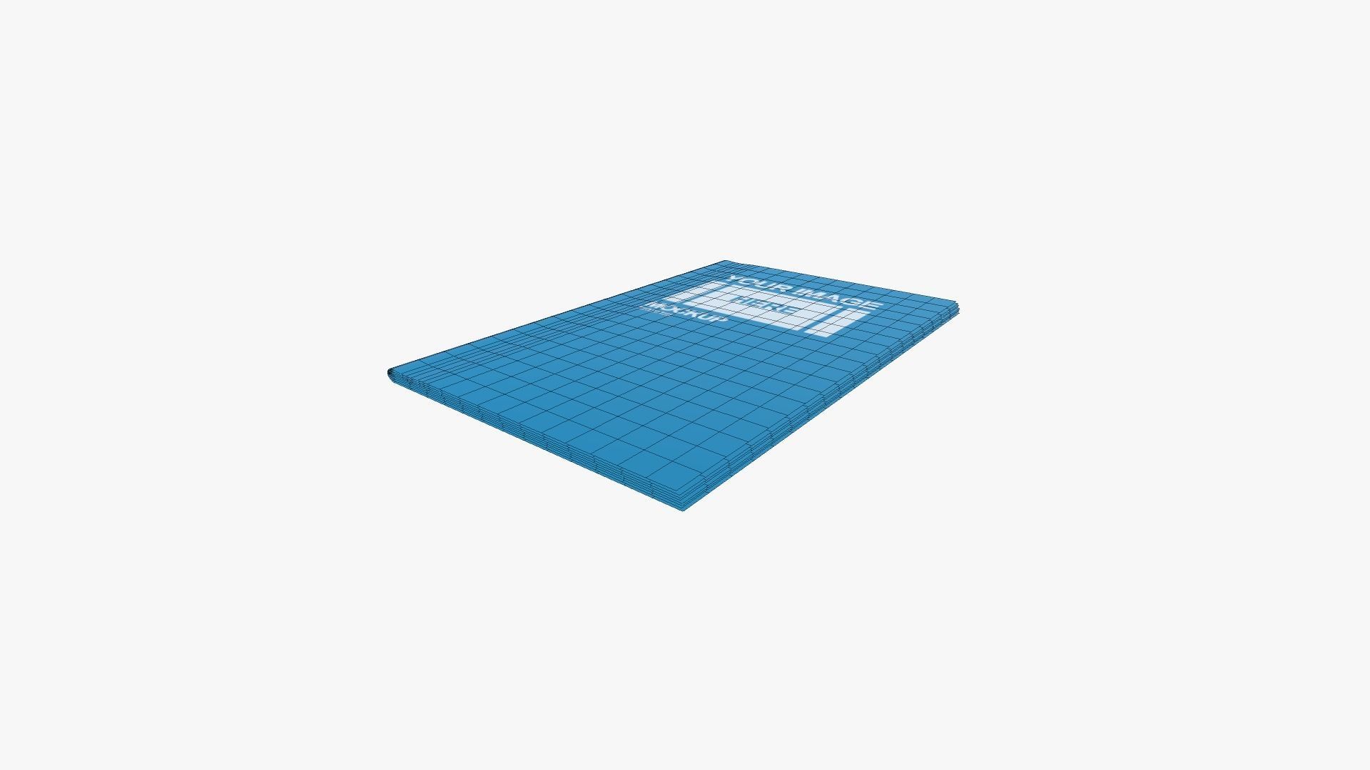 Newspaper A05 - Blank Mock Up Basic Template Low-poly 3D model_11