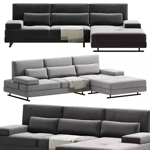 Mony Chaise Sofa by Lazzoni Furniture