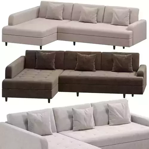 Biblio Corner Sofa Bed by LAZZONI