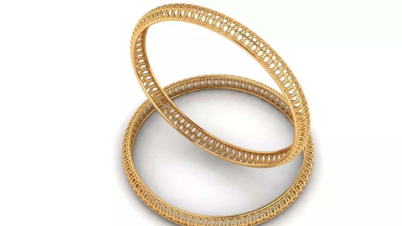 Turkey Gold Bangle Bracelet 3D print model