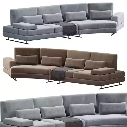 Mony Moon Chaise Sofa by Lazzoni