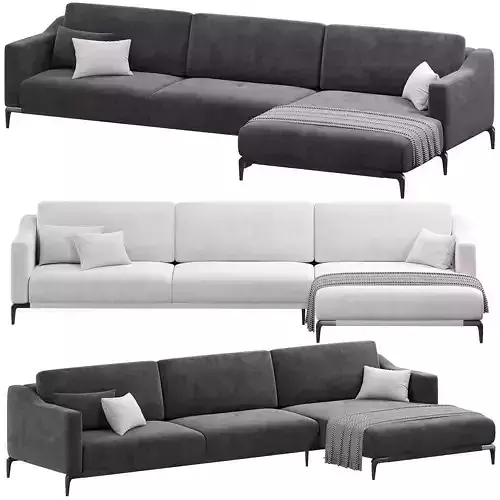 Milda Chaise Sofa by lazzoni