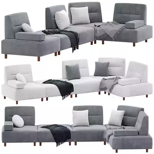 Handy Modular Sofa with Dual Layout By Lazzoni Furniture