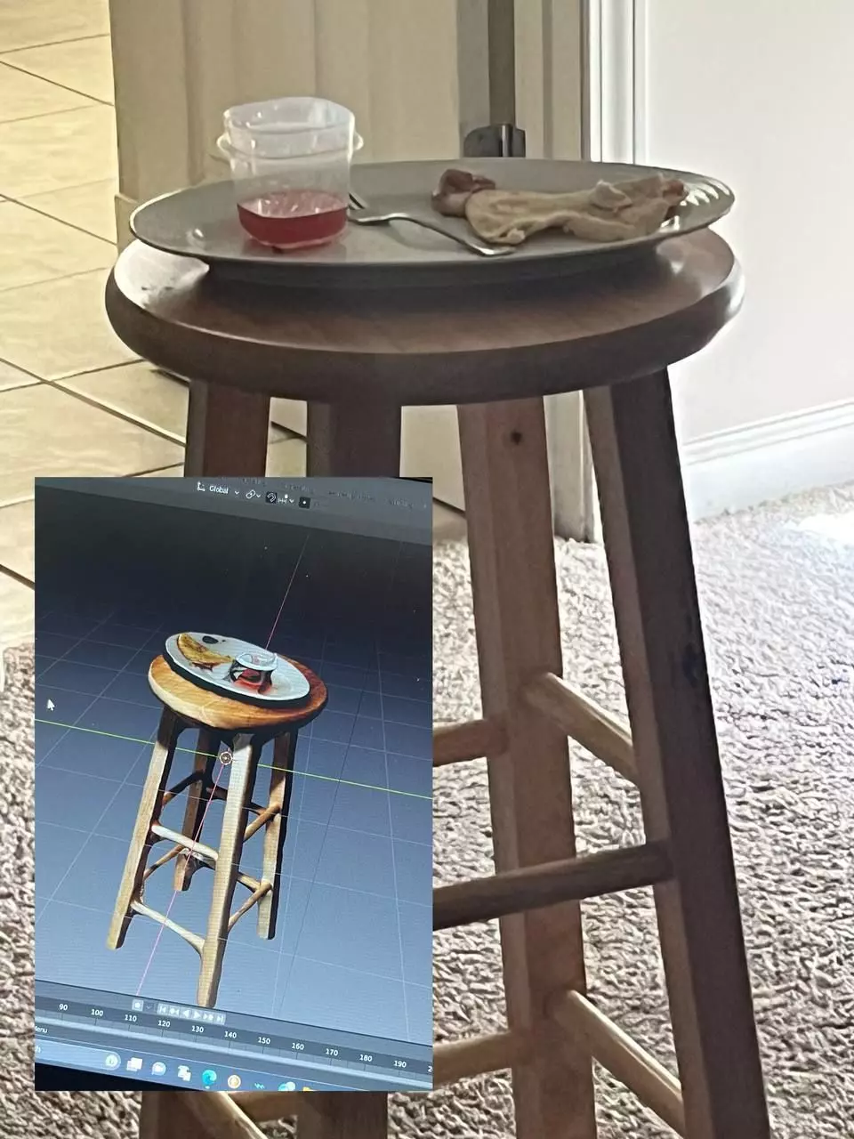 Stool Free 3D model_0