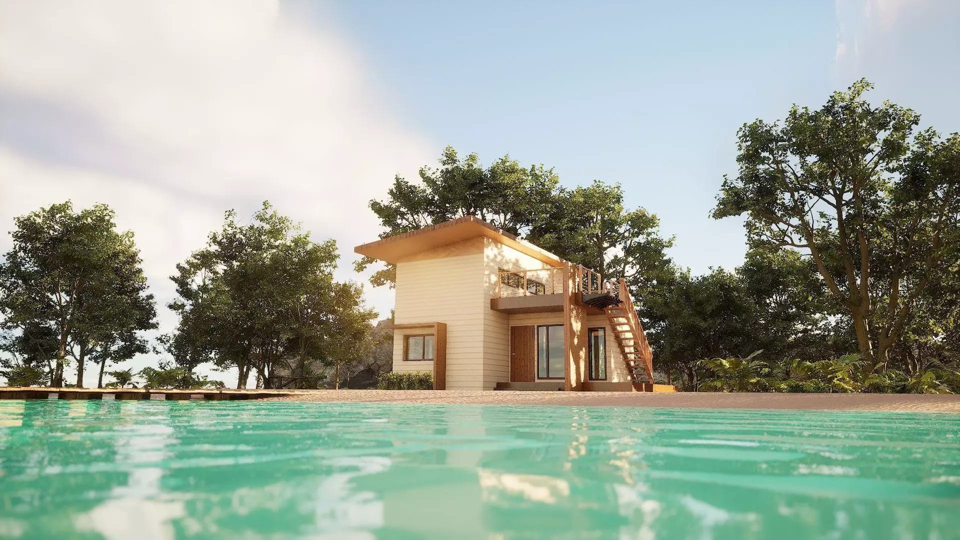 Beach house Free 3D model