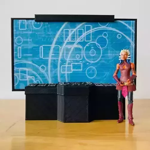 SCI-FI TACTICAL SCREEN COMPUTER FOR 375IN and 6IN FIGURE DIORAMA 3D print model